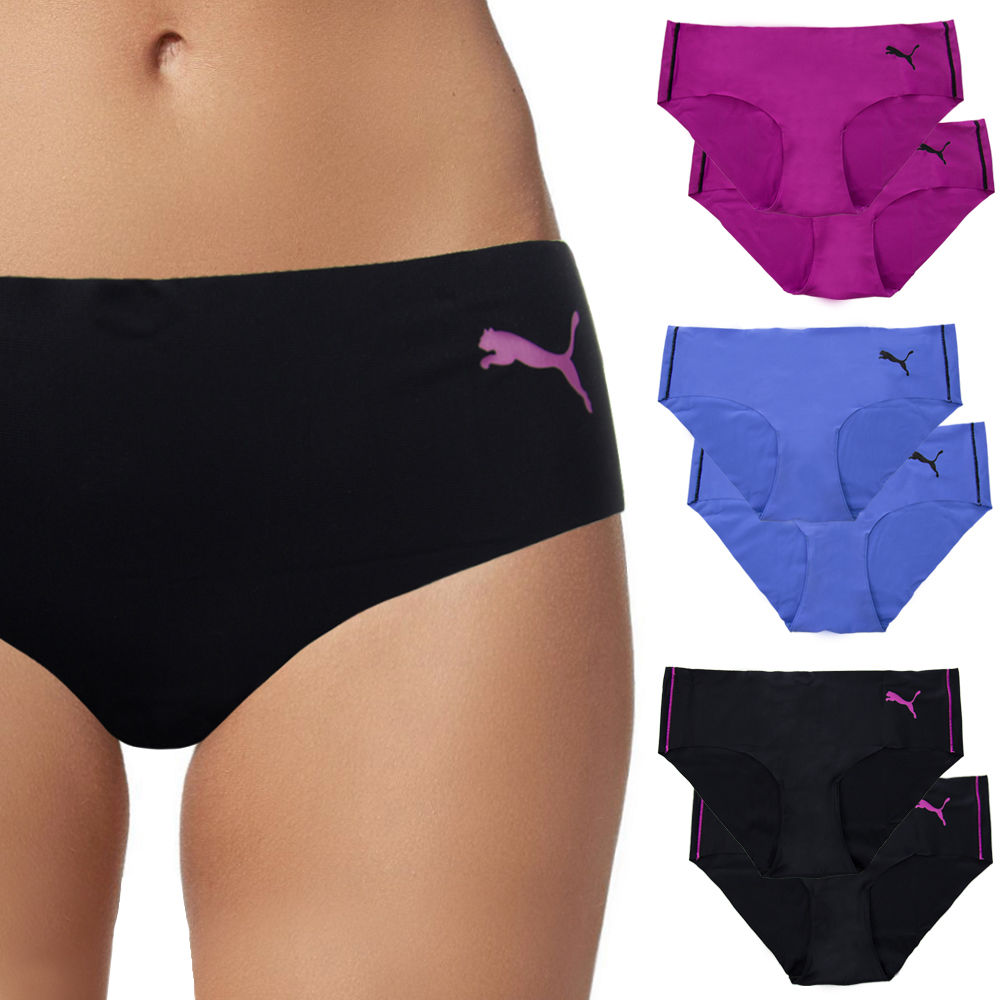 6pk Puma Sport Hipster Briefs Women’s Panties Laser Cut Underwear No Panty Lines