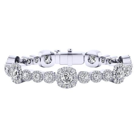 ASSCHER CUT DIAMOND BRACELET