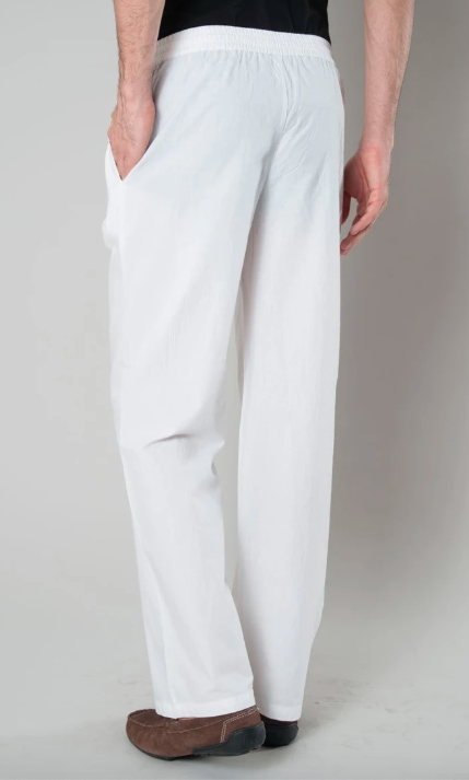 White Men's Cotton Pants