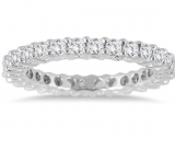 64% Off 1 Carat TW Diamond Eternity Wedding Band in 14K White Gold, $489 Shipped