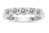 $350 Off 1 Carat TW Five Stone Genuine Round Diamond Wedding Anniversary Ring 14K White Gold, Now $399 Plus Free Shipping