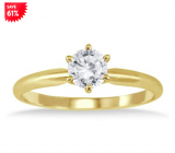 61% Off 1/2 Carat Diamond Solitaire Ring in 14K Yellow Gold, Pay Later