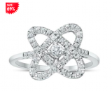 1/4 Carat TW Infinity Heart Diamond Ring in .925 Sterling Silver Only $117, Reg. $229