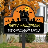 Happy Halloween Haunted House Personalized Yard Stake $32.95