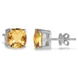 4 CTW Citrine Cushion Cut Studs – $9.99