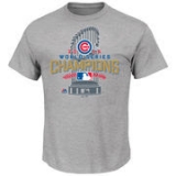 Chicago Cubs Majestic 2016 World Series Champions Locker Room T-Shirt – Gray $27.99