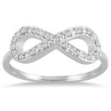 $180 Off 1/10 Carat Diamond Infinity Ring in Sterling Silver – $19 + Free Shipping