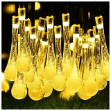 Save $70 on a 30 LED Water Drop Outdoor Solar String Lights (2-Pack) for $29.99 after instant rebate with free shipping