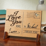 Sending Love Personalized Wood Postcard 25% Off