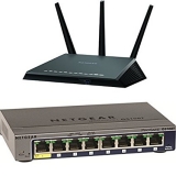 $50 off NETGEAR Nighthawk AC1900 Dual Band Wi-Fi Gigabit Router (R7000) Bundle with NETGEAR ProSAFE GS108T 8 Port Gigabit Smart Switch (GS108T) $170.99