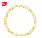 Curb Link Bracelet with Lobster Clasp 14K Yellow Gold 72% Off