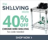 40% Off Chrome Wire Shelving at The Shelving Store