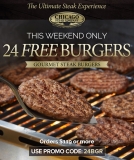 24 Free Steak Burgers