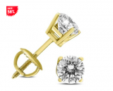 Diamond Studs Earrings in 14K Yellow Gold 58% Off