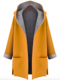 $16 (Reg. $39) Hooded Patch Pocket Woolen Color Block Coat