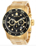 Invicta Men’s Chronograph 18k Gold-Plated Watch 89% Off