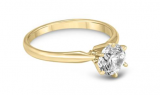 3/4 Carat Diamond Solitaire Ring in 14K Yellow Gold (G-H Color, SI1-SI2 Clarity) – $579 + Free Shipping