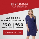 Warehouse Sale at Kiyonna $30 Separates and $60 Dresses