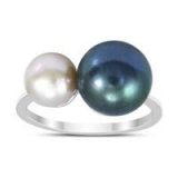 Honora Cultured Freshwater Black and White Pearl Peacock Ring $18.49 + Free Shipping