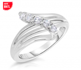 WHITE SAPPHIRE RING IN .925 STERLING SILVER $24.35 REGULAR $179