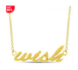 Wish Necklace in Yellow Gold Plated Brass $11.49 Shipped