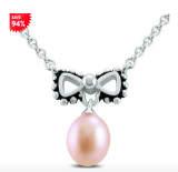 Young Girls 14″ Bowtie Freshwater Cultured Pearl Necklace $11.50 Shipped