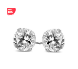 TW Diamond Solitaire Earrings in 14K White Gold  81% Off