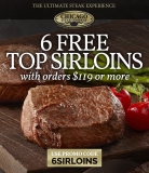 6 Juicy FREE Wet-Aged Sirloins Exclusive Offer This Weekend Only